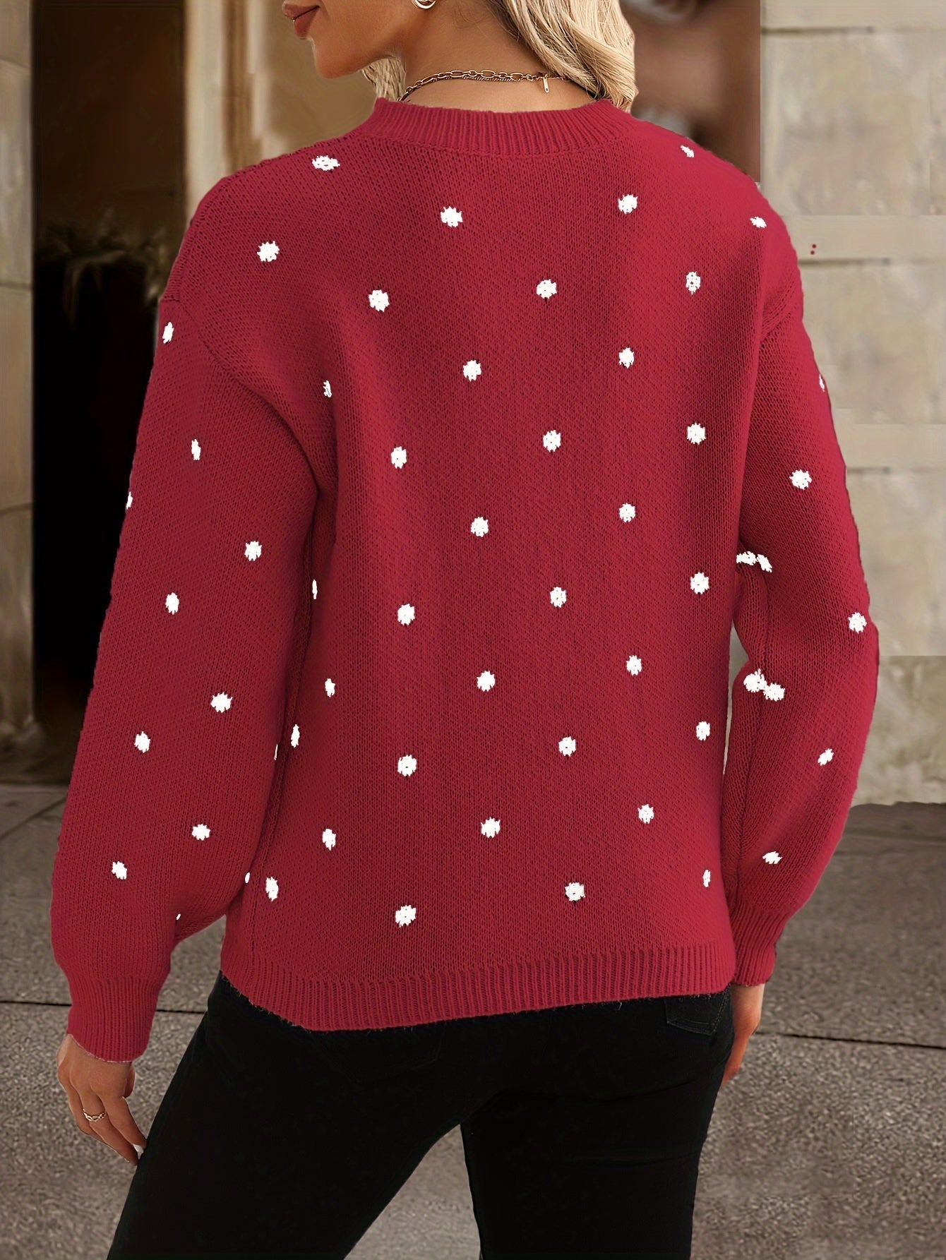 Zara Polka-Dot Pullover – Lässig und Stylisch für Damen im Herbst und Winter