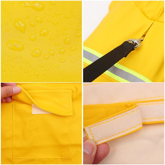 PupJoy - Reflektierende Hunde-Regenjacke mit Kapuze - Sicherer Nachtspaziergang
