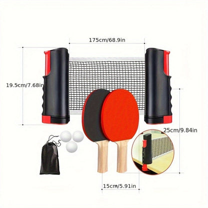 Tragbares Tischtennis-Set – Ideal für drinnen und draußen