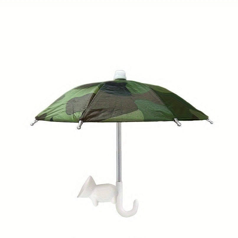 MiniSmart Regenschirm – Smartphone Sonnen- und Regenschutz mit Saugnapfhalter