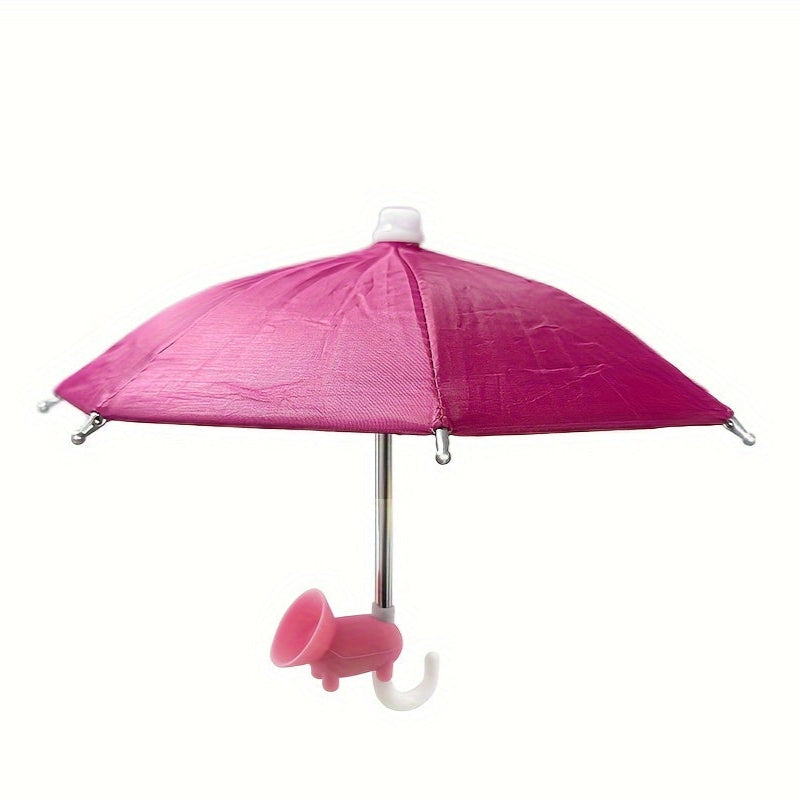 MiniSmart Regenschirm – Smartphone Sonnen- und Regenschutz mit Saugnapfhalter