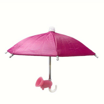 MiniSmart Regenschirm – Smartphone Sonnen- und Regenschutz mit Saugnapfhalter