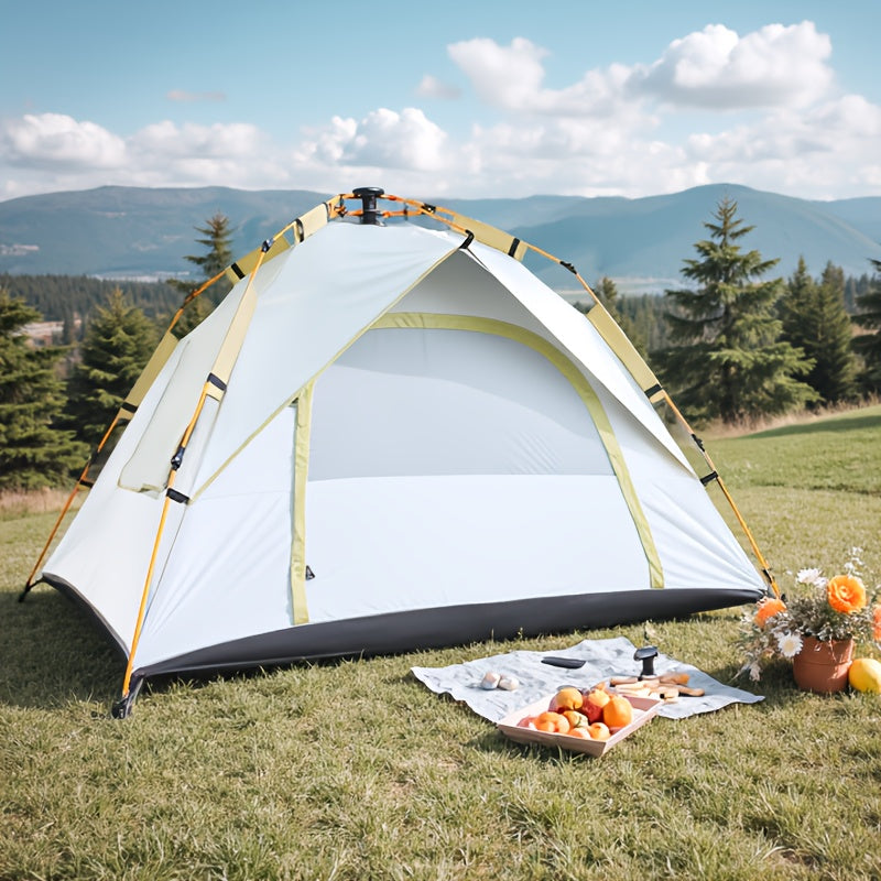 Schnell-Aufbau 4-Personen Campingzelt – Atmungsaktiver und Winddichter Schutz