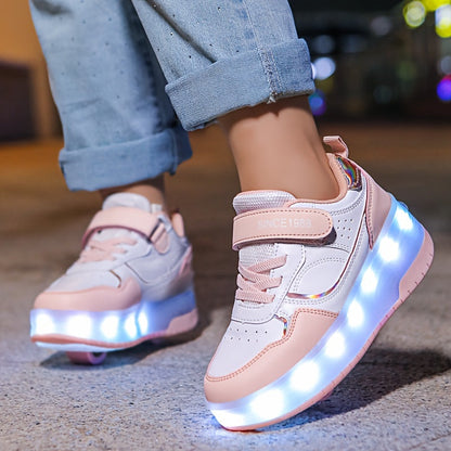 FlashRider Leuchtende Rollschuh-Sneakers – Für Kinder mit Lichterspektakel