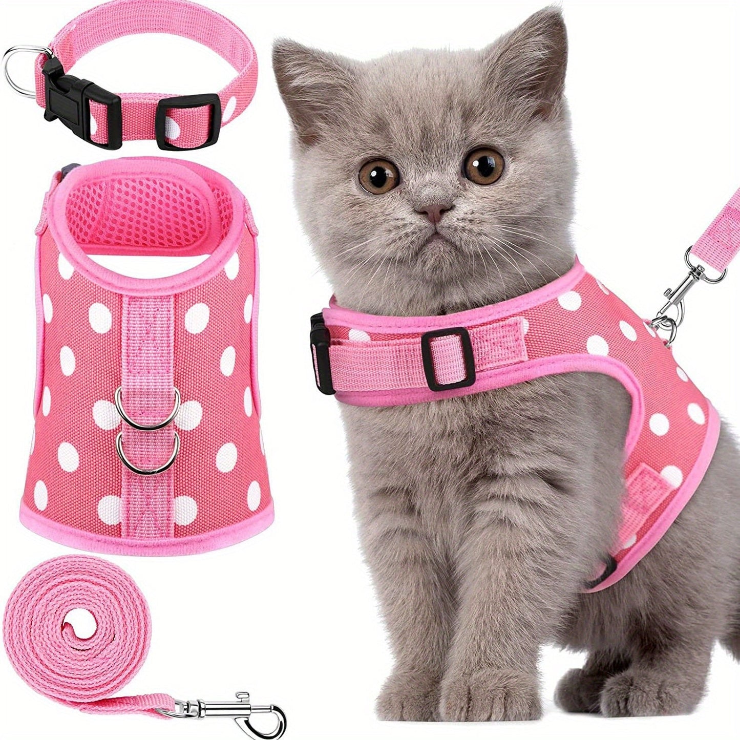 KittyComfort Geschirr Set – Für gemütliche Spaziergänge und Abenteuer