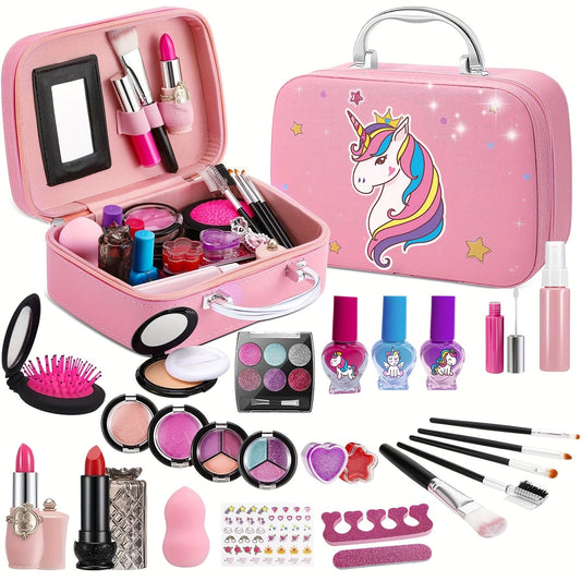 Deluxe Einhorn-Make-up-Tasche – Echte Kosmetik und Accessoires für Mädchen