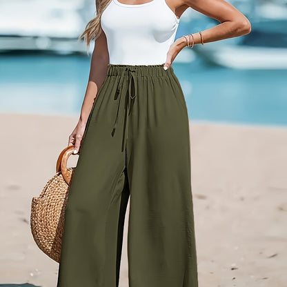 Damen Hohe Taille Weite Hose – Komfortabel und Elegant