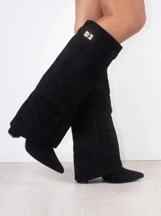 Luxe Wildleder Overknee Stiefel für Damen – Komfort und Klasse