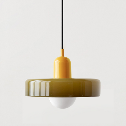 ColorLoop Pendelleuchte – Kunstzinnige Bauhaus-Hängeleuchte mit Warmlicht
