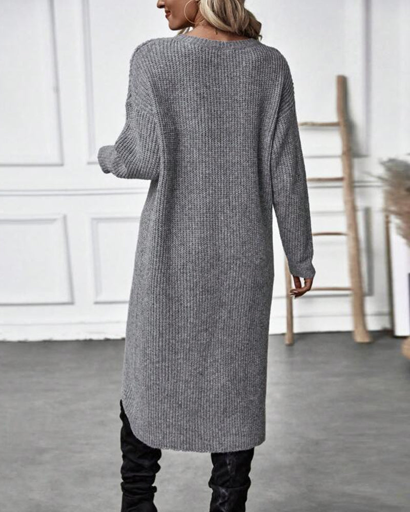 Lotte Asymmetrisches Strickkleid – Elegant und Bequem