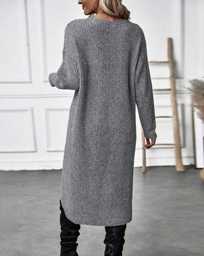 Lotte Asymmetrisches Strickkleid – Elegant und Bequem