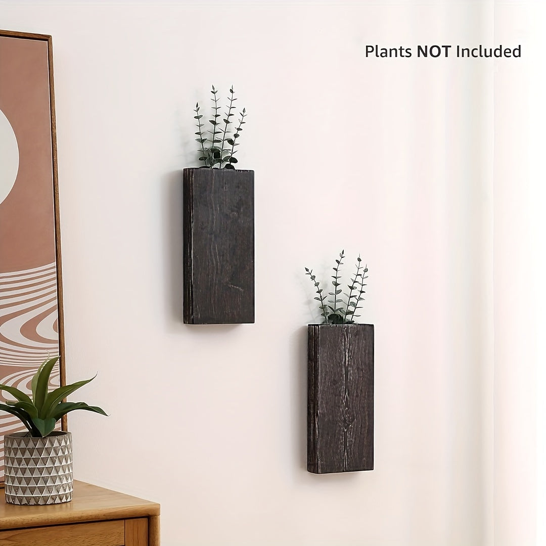 Rustikale Holz Wandvase – Natürliche Atmosphäre für jedes Interieur