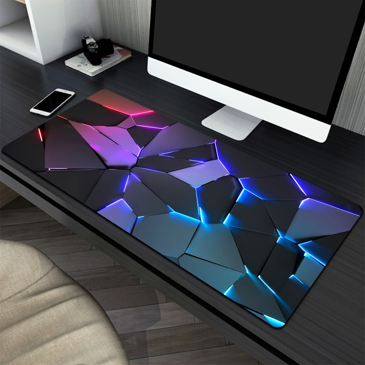 Geometrische Gamer-Matte - Stilvoll, Langlebig und Rutschfest für Ein Perfektes Spielerlebnis
