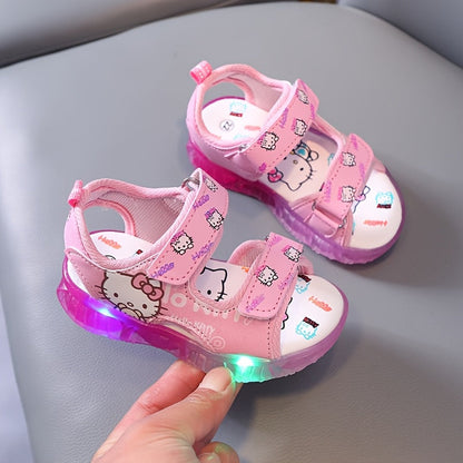Sanrio Leuchtende Mädchen-Sandalen – Bequeme und Atmungsaktive Sommerschuhe