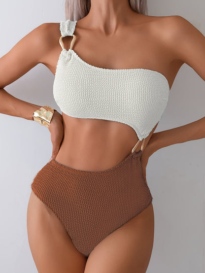 Elegantes Damen Ein-Schulter Badeanzug – Komfort und Design