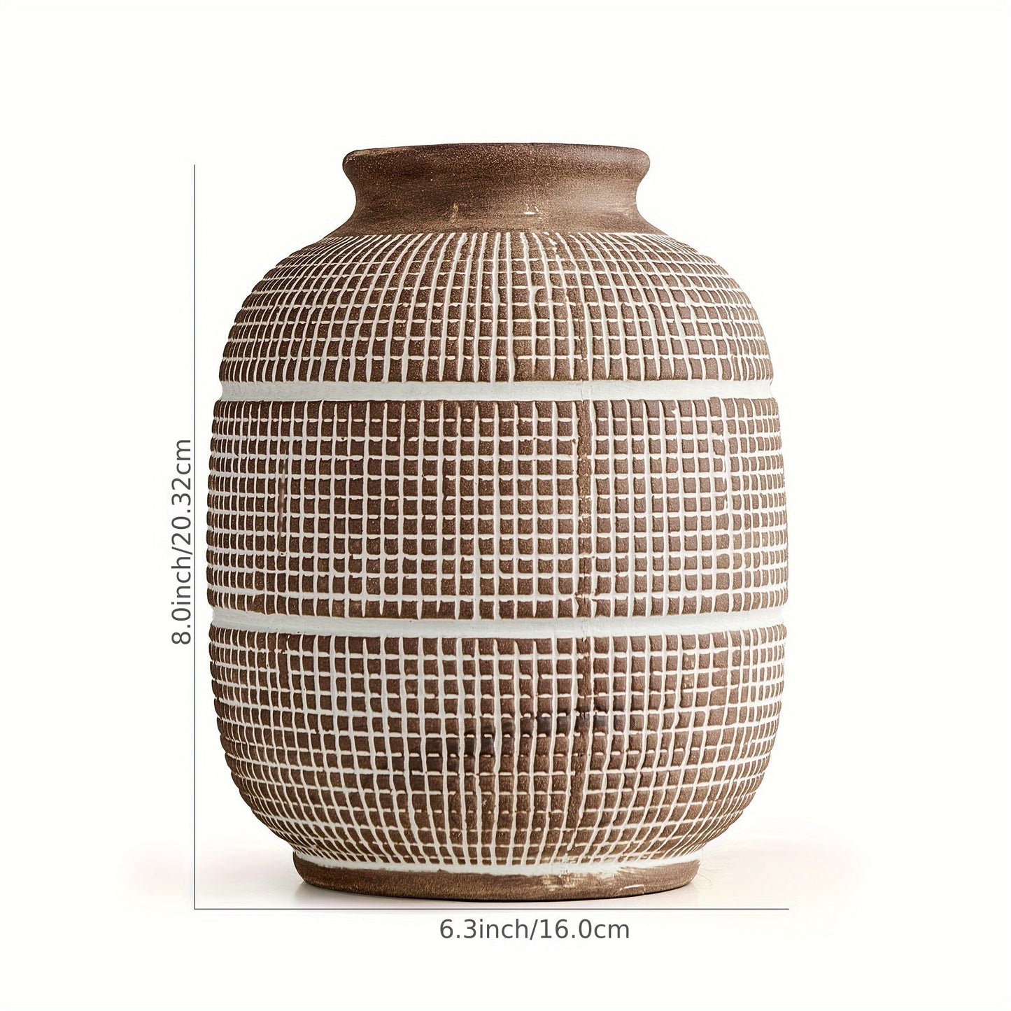 Rustikale Geometrische Vase – Natürliche Atmosphäre für dein Interieur