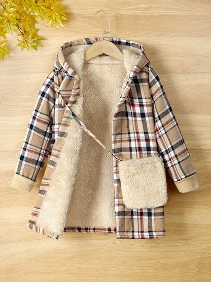 Mila Fleece Karierter Mantel für Kinder – Warm und Stylisch für den Winter