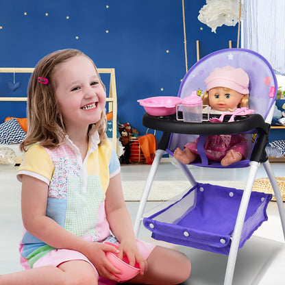 Spielzeug-Hochstuhl für Puppen – Perfekt für spielerische Mahlzeiten