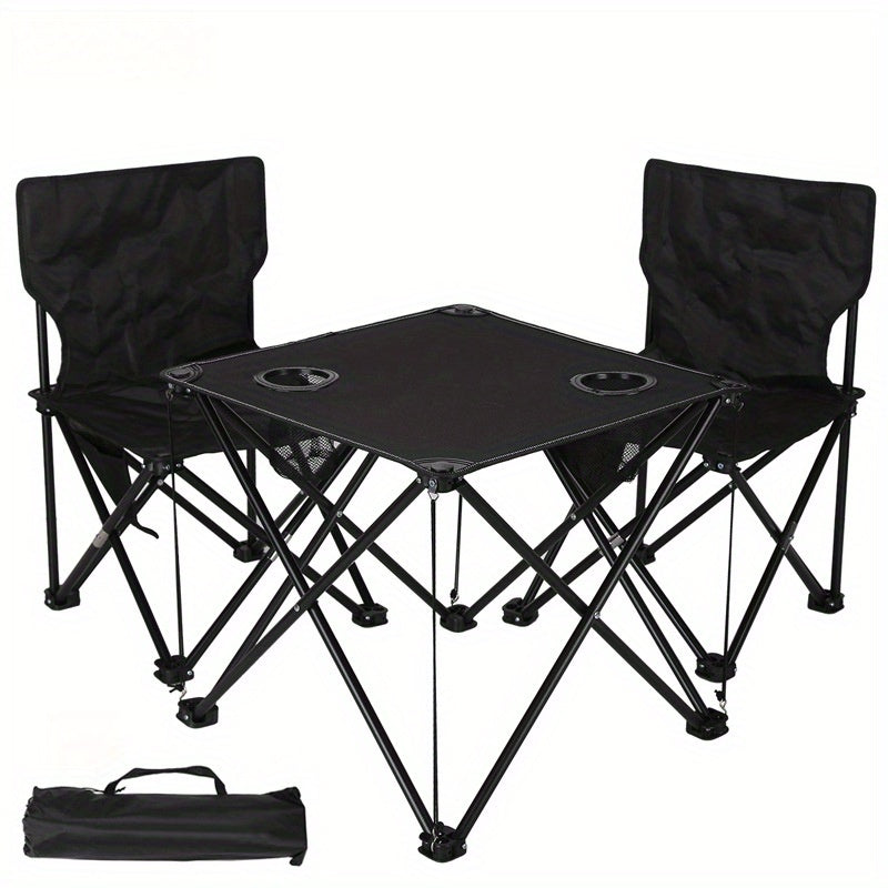Klappbarer Outdoor Tisch- und Stuhlset – Tragbar für Camping & BBQ