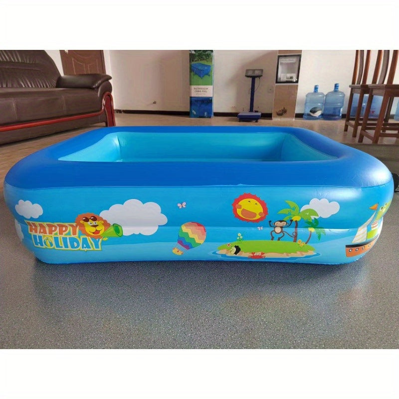 Ozean Splash Aufblasbares Kinderbecken – Dickes PVC für Spaß im Garten