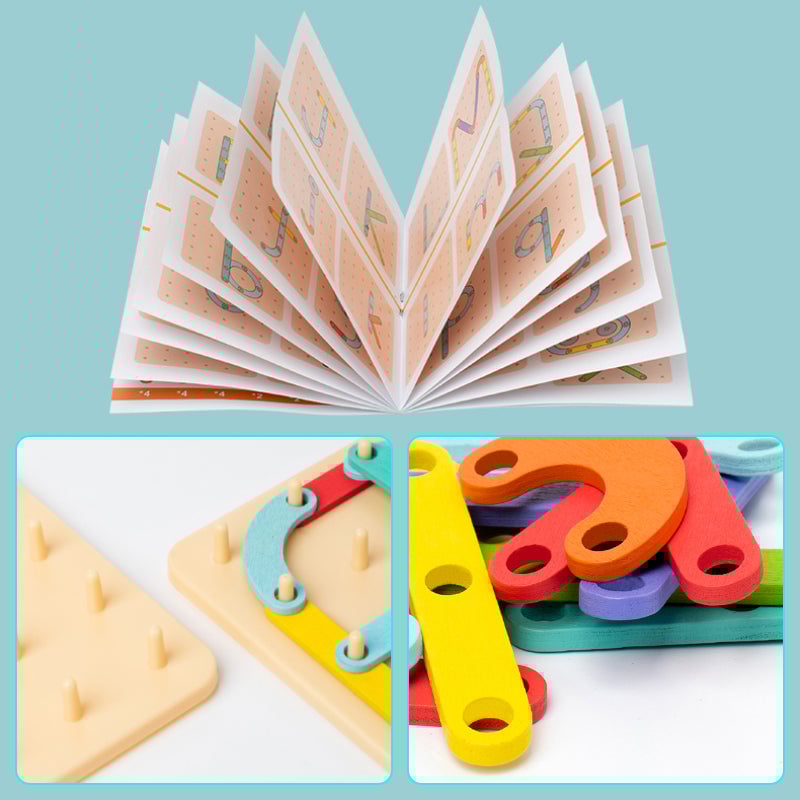 Kreatives Holz-Bastelset für Kinder - Formen und Farben entdecken
