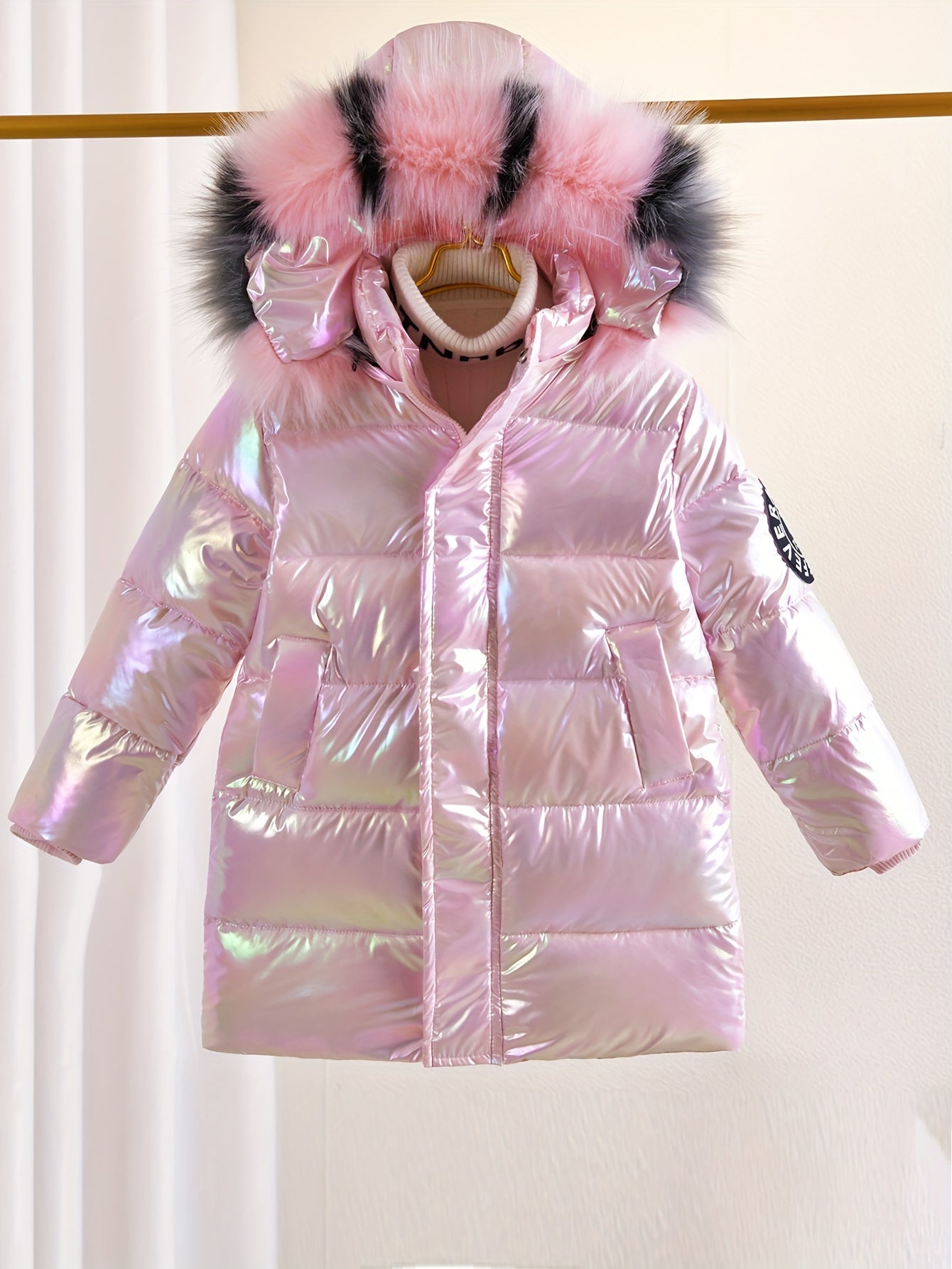 Sophie Glänzende Winterjacke für Kinder – Trendy und Warm für Kalte Tage