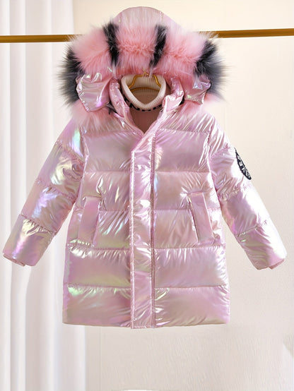 Sophie Glänzende Winterjacke für Kinder – Trendy und Warm für Kalte Tage