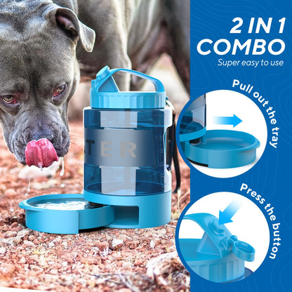 Große Kapazität 74oz Hundewasserflasche – Tragbare Schüssel für Outdoor-Abenteuer