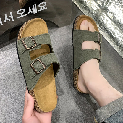 Retro-Sandalen mit doppelten verstellbaren Schnallen für Herren – Komfortabel und stilvoll für Herren