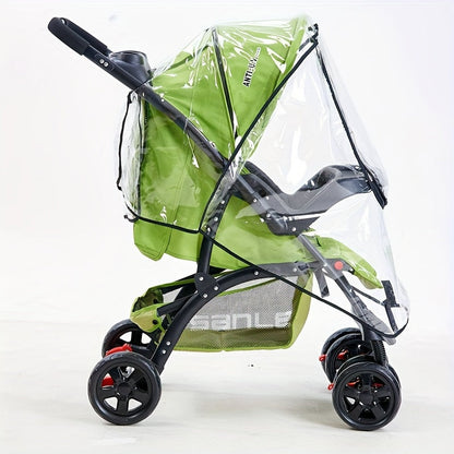 Transparente Regenhülle für den Kinderwagen – Für Wetterfeste Schutz