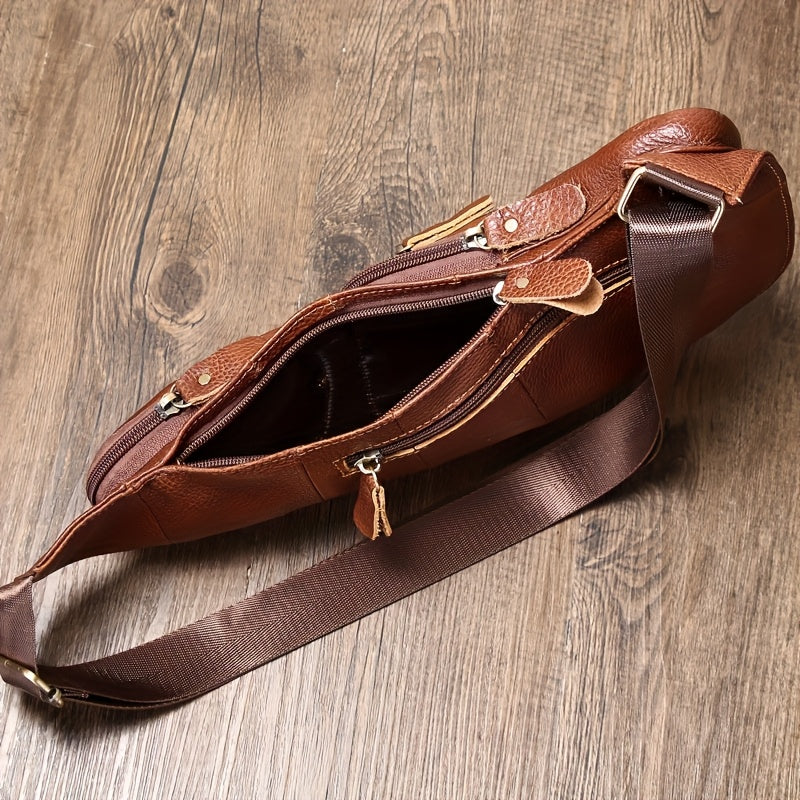 Vintage Klassische Leder Slingtasche – Kompakt und Langlebig