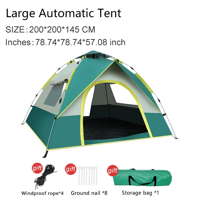 Schnell-Aufbau 4-Personen Campingzelt – Atmungsaktiver und Winddichter Schutz