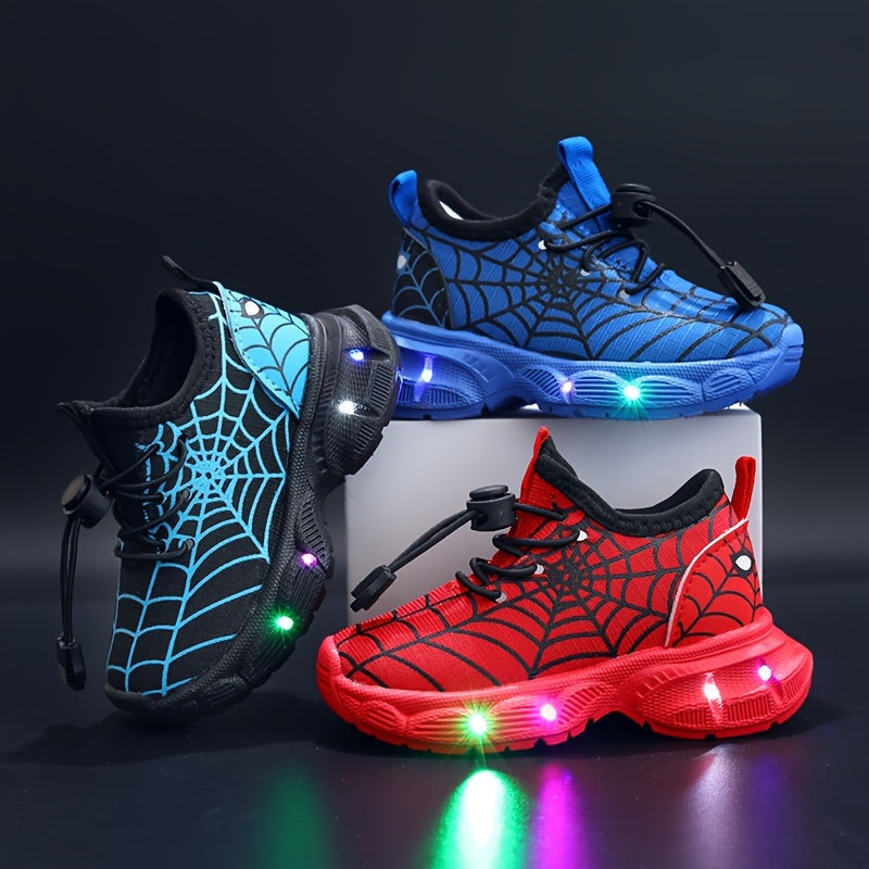 Spider-Web LED Sneakers - Strahlende Abenteuer für Kinder