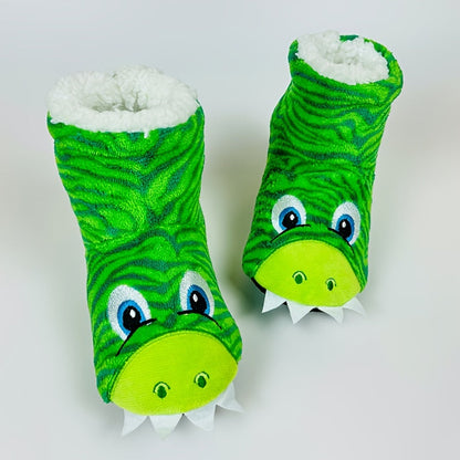 Fröhliche Dinosaurier-Slipper für Kinder – Für gemütliche Herbst- und Wintertage