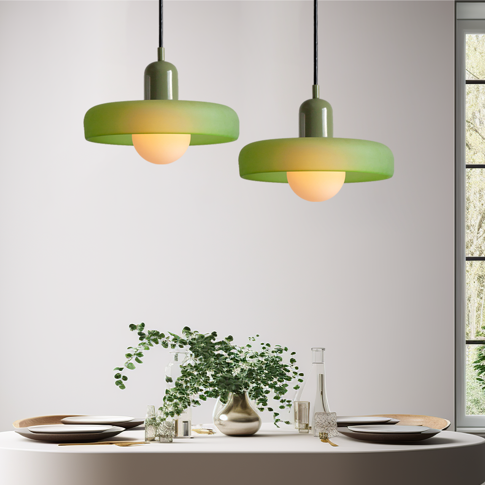 ColorLoop Pendelleuchte – Kunstzinnige Bauhaus-Hängeleuchte mit Warmlicht