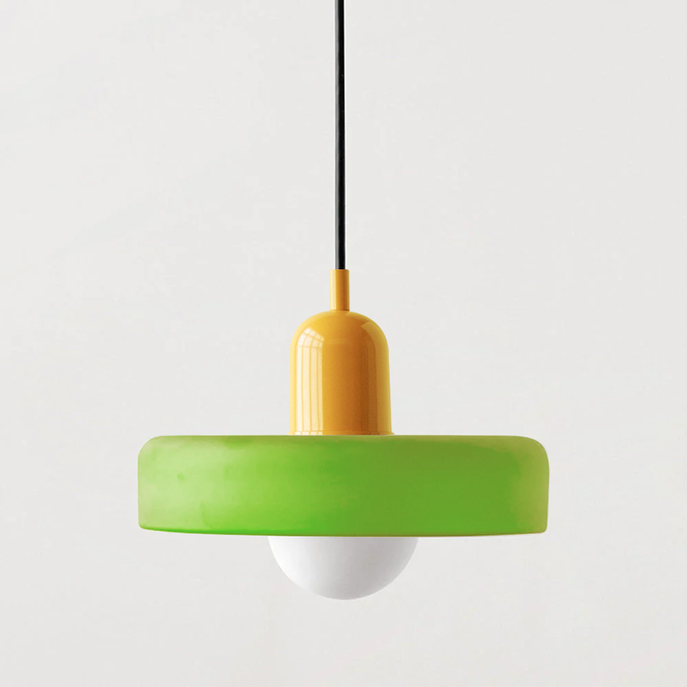 ColorLoop Pendelleuchte – Kunstzinnige Bauhaus-Hängeleuchte mit Warmlicht
