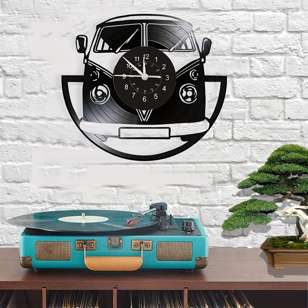 Vintage Minibus Wanduhr – Retro-Charme für jeden Raum