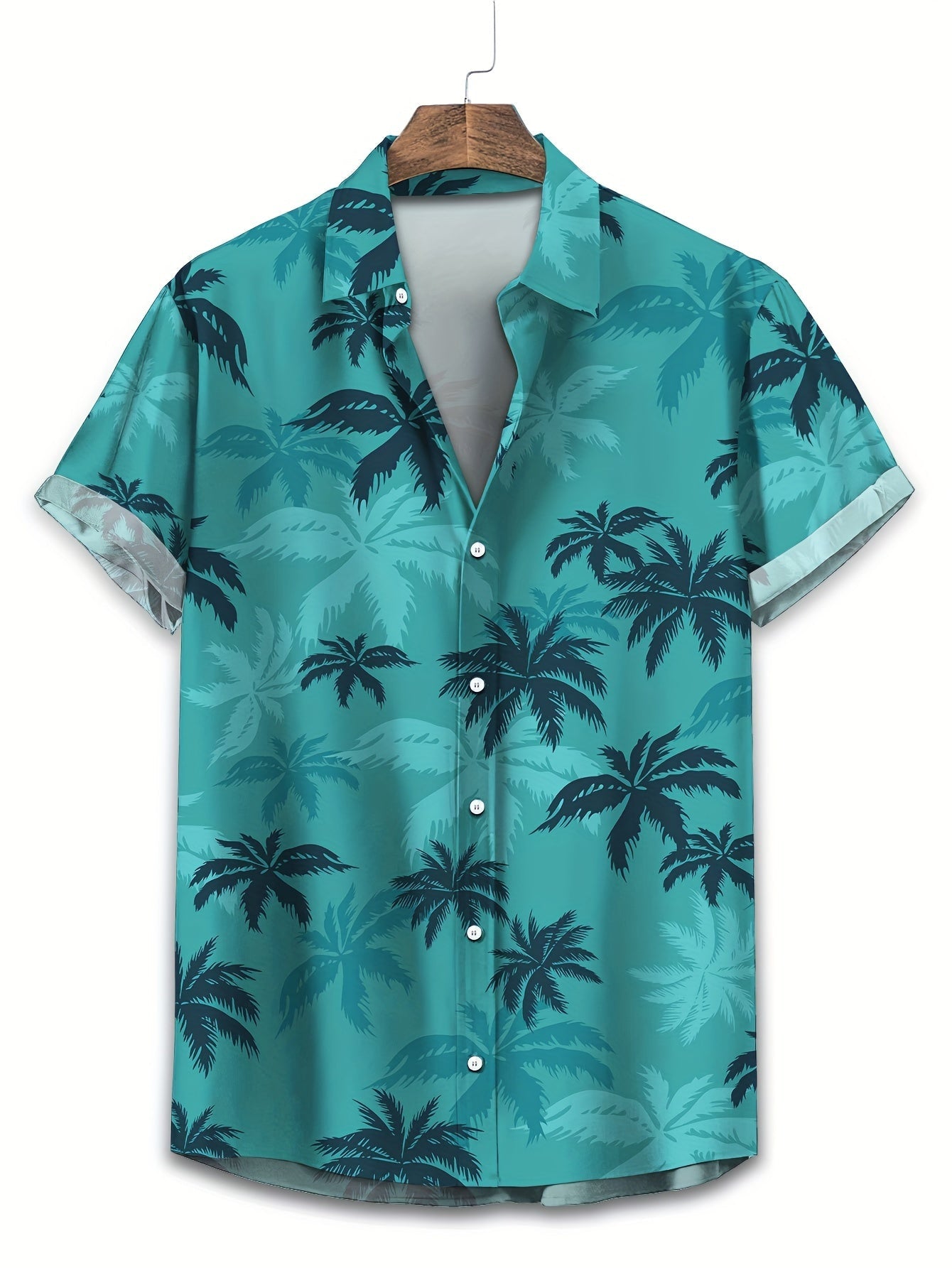 Herren Hemd mit Palmenprint – Lässiger & Atmungsaktiver Sommerstil