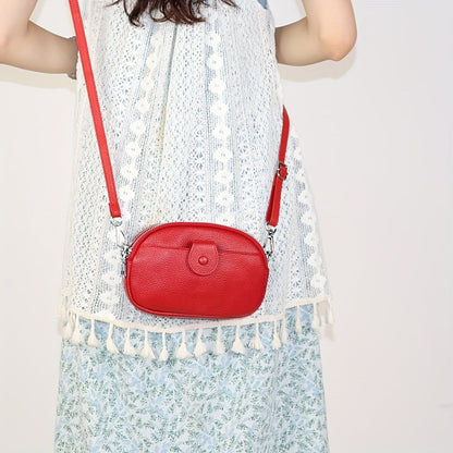 Große Kapazität Vintage Crossbody Tasche – Echtleder mit mehreren Fächern