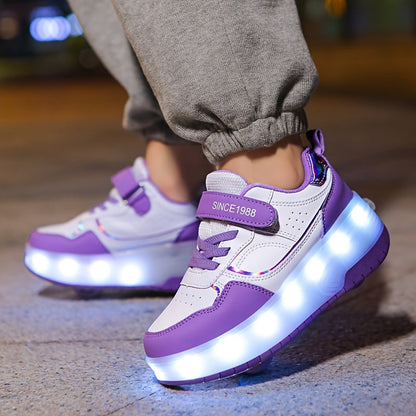 FlashRider Leuchtende Rollschuh-Sneakers – Für Kinder mit Lichterspektakel