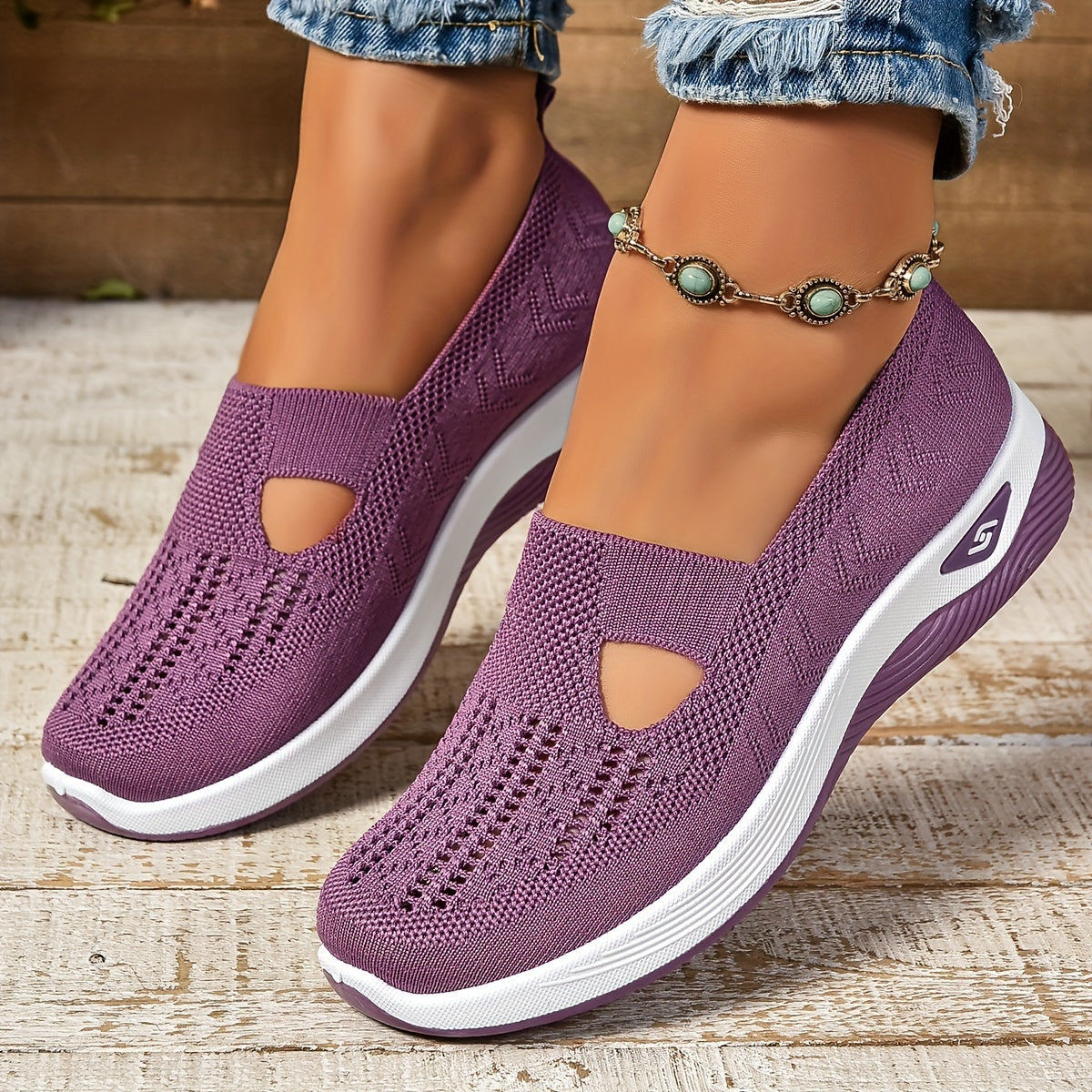 Lässige, atmungsaktive Slip-on-Sneakers