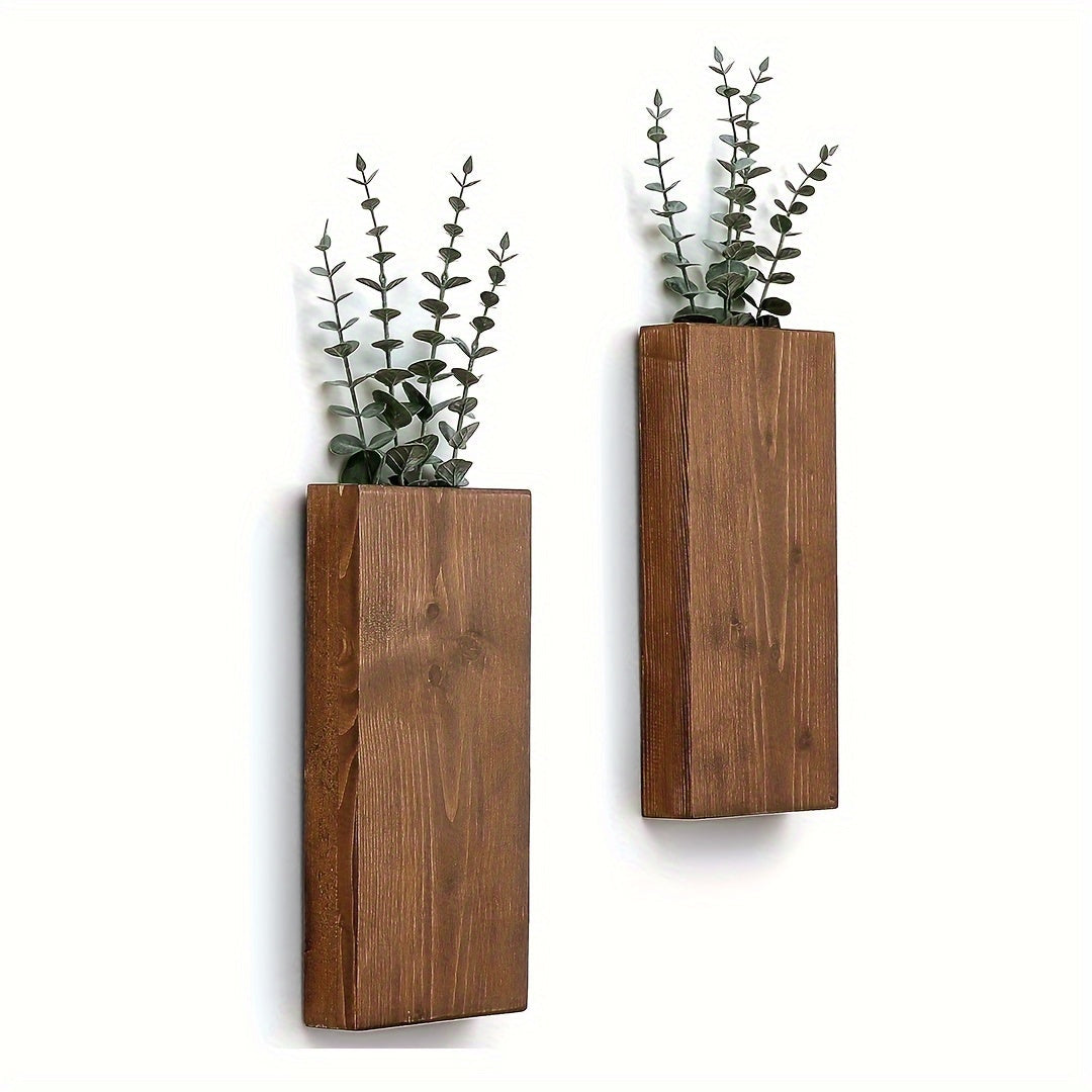 Rustikale Holz Wandvase – Natürliche Atmosphäre für jedes Interieur