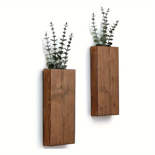 Rustikale Holz Wandvase – Natürliche Atmosphäre für jedes Interieur