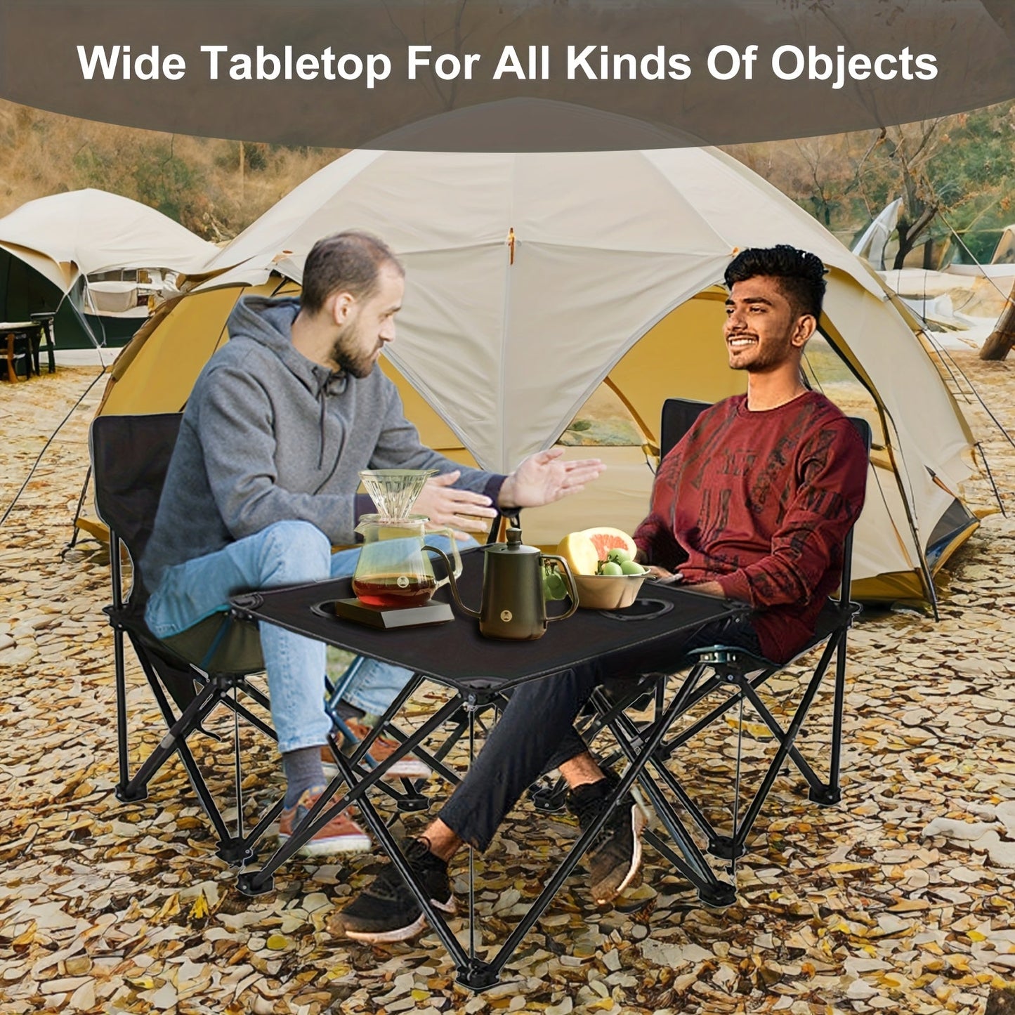 Klappbarer Outdoor Tisch- und Stuhlset – Tragbar für Camping & BBQ