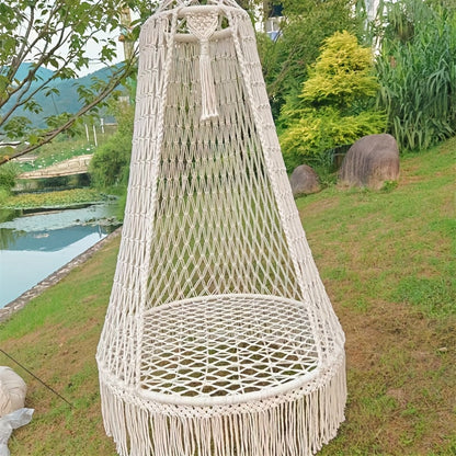 BohoSwing Handgewebter Hängesessel – Entspannte Bohemian-Vibes