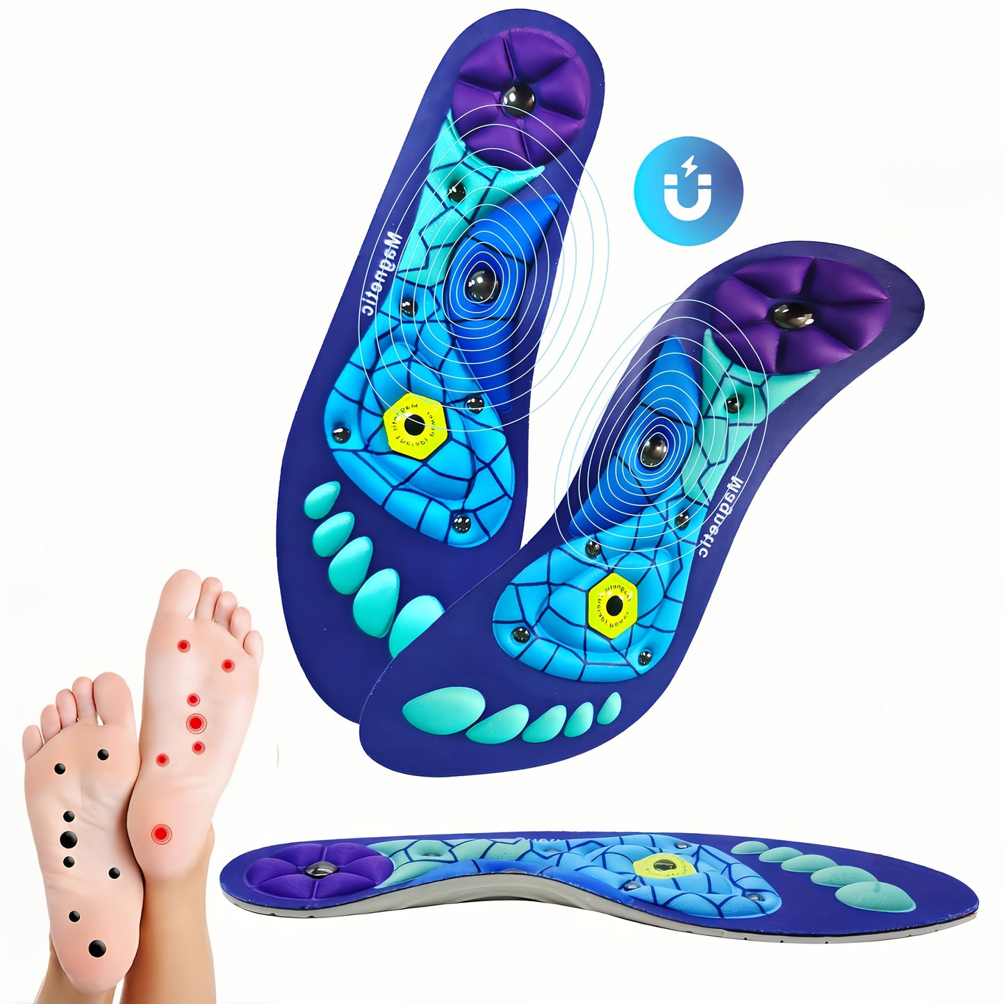 ComfortPlus Magnetische Akupunktur Einlegesohlen mit Fußgewölbeunterstützung