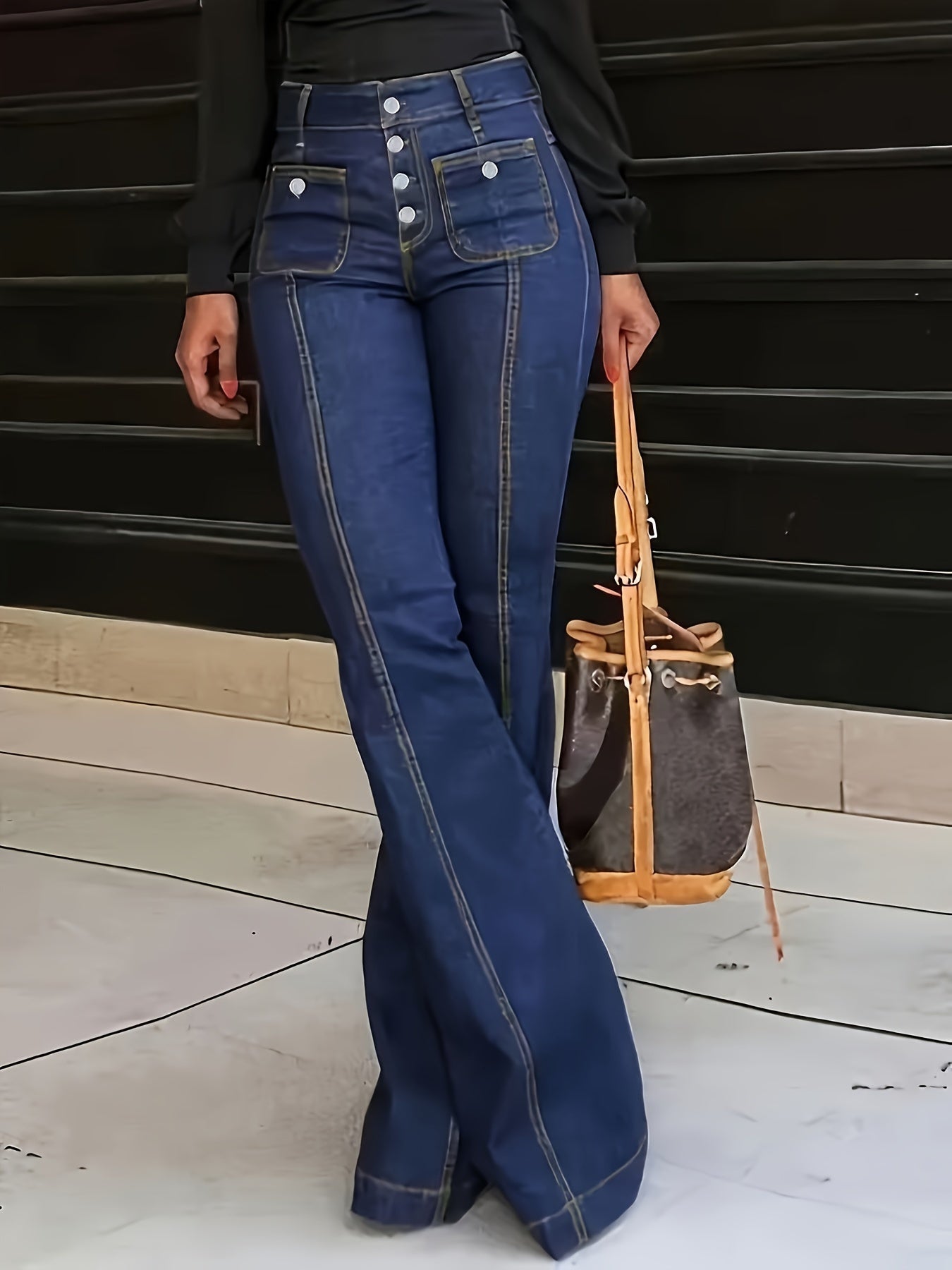 Isabelle Vintage Schlagjeans - Hoch in der Taille für die perfekte Passform