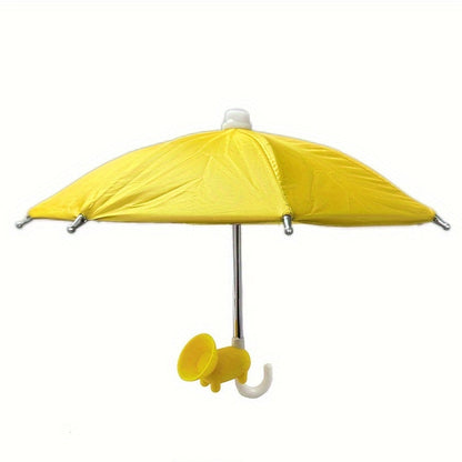 MiniSmart Regenschirm – Smartphone Sonnen- und Regenschutz mit Saugnapfhalter