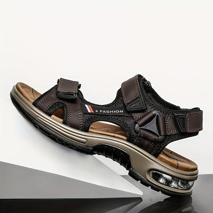 Premium Herren Leder Sandalen – Verstellbar und Mit Dämpfung