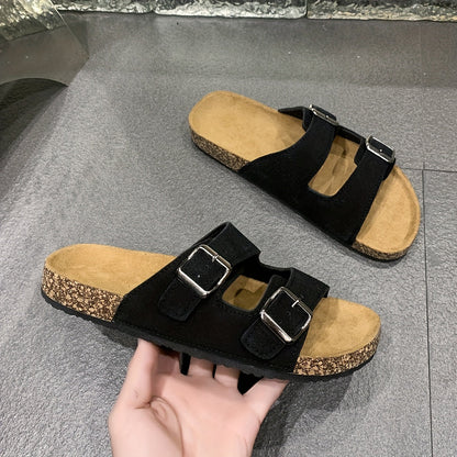 Retro-Sandalen mit doppelten verstellbaren Schnallen für Herren – Komfortabel und stilvoll für Herren